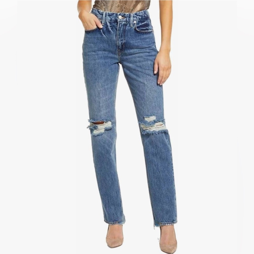 Good American Good 90's High Rise Slim Straight Jeans Women’s Size 10